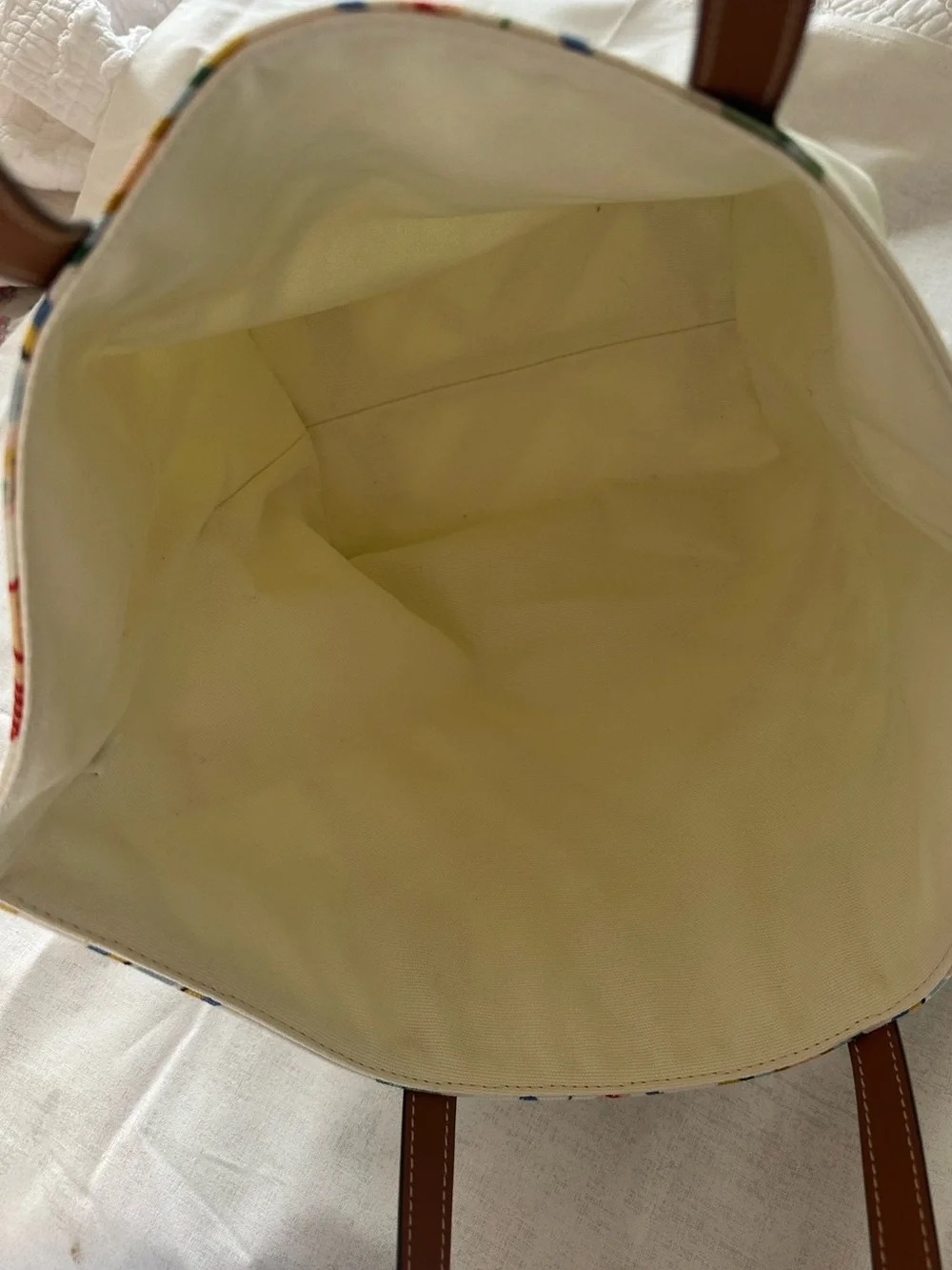 Tory Burch Canvas Tote Ribbon Weave